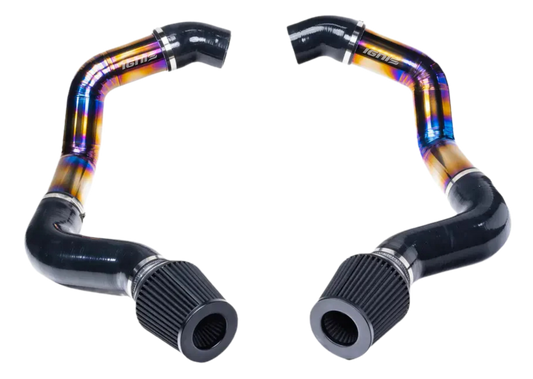 BMW F90 M5, F91/F92/F93 M8, G30/G31 M550i, G14/G15/G16 M850i Titanium Front Mount Intake Kit (S63R/N63R, 2018+)